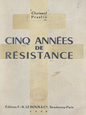 cover image of Cinq années de Résistance